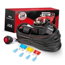 Off Road LED Light Bar Pods Wiring Harness Kit 12 14AWG-2 Lead-Nylon Wire Loom