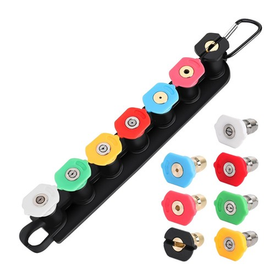 #ad Pressure Washer Tips Set of 7 Nozzles with Holder 1 4 Inch Quick Connect $14.07