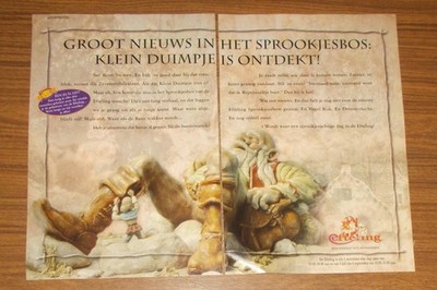 Seltene Werbung DE EFTELING Freizeitpark - Klein Duimpje entdeckt 1998