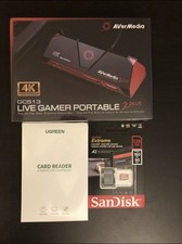 AVerMedia Live Gamer Portable 2 Plus SanDisk 128GB SD Card Reader Bundle