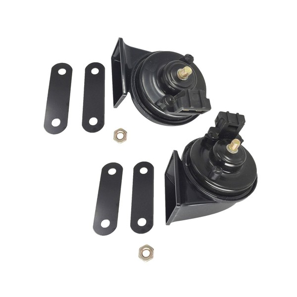 2X Horn Hupe Fanfare Signalhorn Hochton + Tiefton FüR Audi A3 Seat Skoda VW T3/4-image