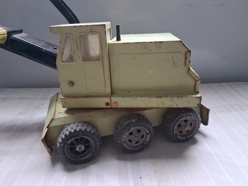 Vintage 1970s  Tonka #2730 Green 6 Wheel Functional Back Hoe - Picture 7 of 12