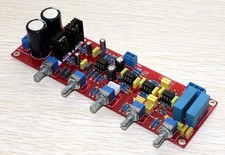 NE5532 HiFi 2.1 tone preamplifier completed board