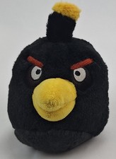 Angry Birds Black Bird Plush 5" Bomb Stuffed Animal Commonwealth 2010 No Sound