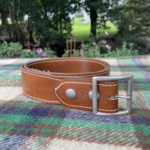 Vintage Smith & Wesson Brown Leather Police Duty Belt Size 47 MINT Gun Belt ✅✅✅