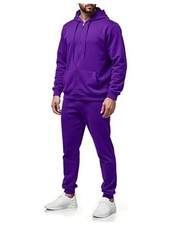 Athletic Men's 2 Piece Set Hoodie Casual Tracksuits Sweatsuit X-Large Purple