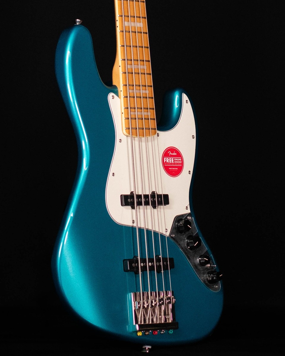 フェイザー＆クラシックヴァイブAES107 Aqua Mirage Vibe Fender Squier Classic Vibe Active '70s Jazz Bass V Maple board