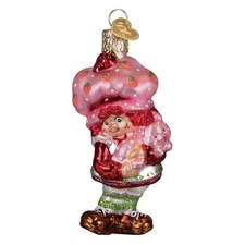 Old World Christmas STRAWBERRY SHORTCAKE & CUSTARD (44327) Glass Ornament w/Box