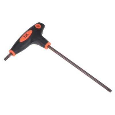 uxcell T25 Anti Tamper Proof Torx Key T-Handle Dual End Wrench S2 T25, Red