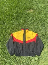 Vintage 90s SLICK 50 Racing NASCAR Windbreaker Mens Medium ColorBlock Striped