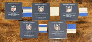 Lot of Barry Sanders Detroit Lions Game Used Worn Jersey Patches Swatch NFL HOF