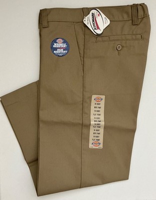 Dickies Boys Uniform Pants Khaki Size 10 Husky