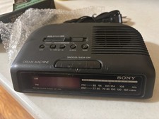 Vintage Sony Dream Machine Am/FM Digital Alarm Clock Radio ICF-C25 BlackTested