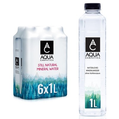 natürliches Mineralwasser, 6 x 1 Liter, Mit Natürlichen Elektrolyten, 100% Re...