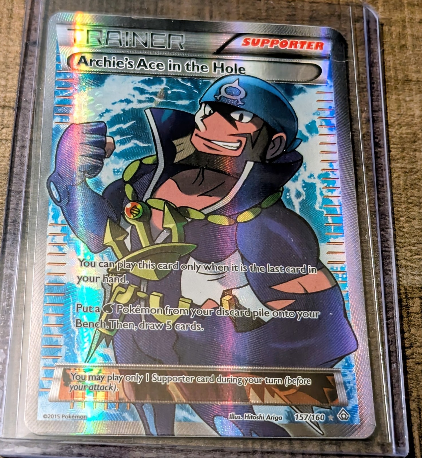 Pokemon TCG Archie's Ace in the Hole 157/160 XY Primal Clash Full Art Holo UR