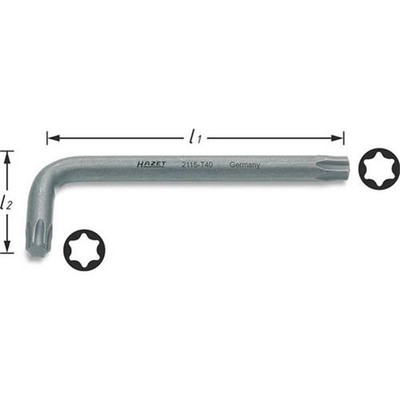 Hazet 2115-T Innen-TX-Winkelschraubendreher, T6 - T60