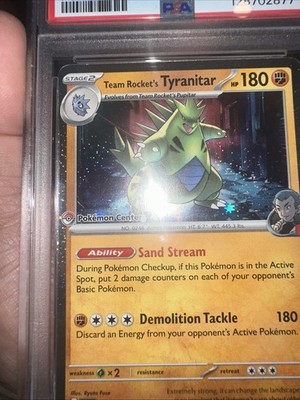 POKEMON DRI EN DESTINED RIVALS #096 TEAM ROCKET'S TYRANITAR PSA 10