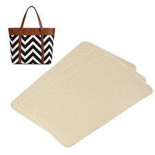 3pcs Felt Bag Base Shaper Handbag 11.42x7.09'' 3mm Thick, Beige