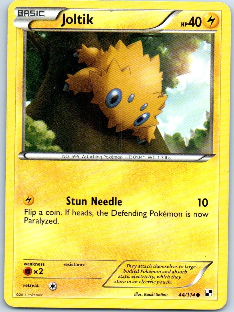 Joltik 2011 44/114 Common Regular Pokemon Trading Card