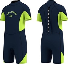 Goldfin Wetsuit for Boys Girls 3mm Neoprene Back Zip Shorty WetSuits Size 16