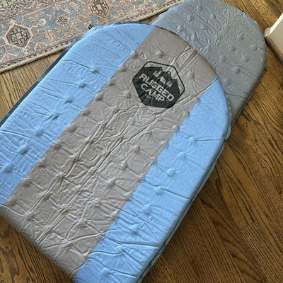 Rugged Camp Self Inflating Sleeping Pad Blue Grey Lightweight Camping Mat 72x21