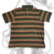Green Striped Polo Shirt