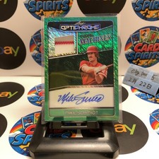 2025 Leaf Mike Schmidt One of One Time Machines Optichrome Green Prizm Auto Card