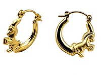 Ohrringe Pferd Gold 333 Creolen Kinderohrringe Gelbgold 8 Karat