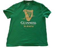GUINNESS "HARP" TEE SHIRT, 100 COTTON, ACTUAL USA SIZE: M, PRE-OWNED EXCELLENT 