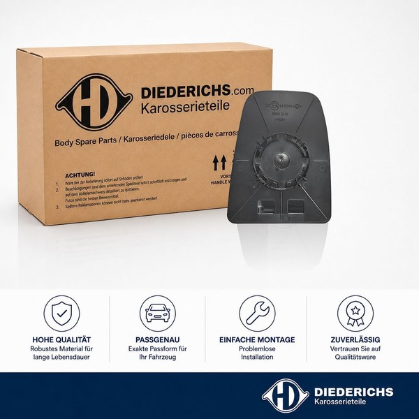Spiegelglas Aussenspiegel Rechts Diederichs 3590128 FÜR Iveco Ersatzglas Spiegel-image