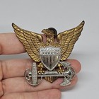 WWII Gold & Silver USCG Coast Guard Officer Barracks Hat Badge by Vanguard — photo 4