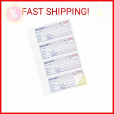 Adams Money and Rent Receipt Book, 2-Part, Carbonless, White/Canary, 7-5/8" x 10