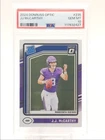 J.J. MCCARTHY 2024 DONRUSS OPTIC RATED ROOKIE VIKINGS A RC PSA 10 Q0004