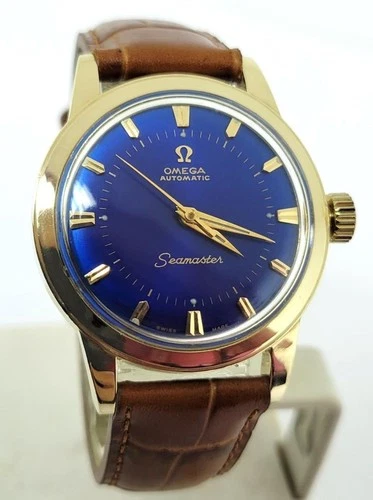 Vintage Solid 14k Gold OMEGA SEAMASTER Automatic Watch Cal 500 c.1950s GX6546