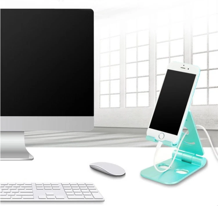 Soporte de escritorio plegable universal para teléfono celular tableta soporte de montaje ajustable Foto 2 de 4