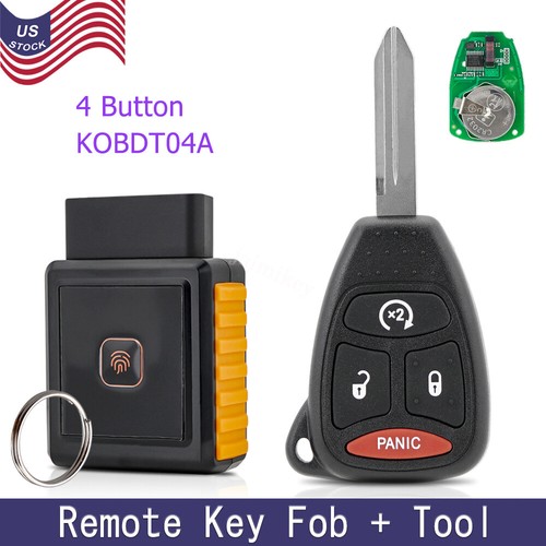 4 Button Remote Car Key Fob + Programmer Tool Kit For Dodge Dakota 2005 - 2011