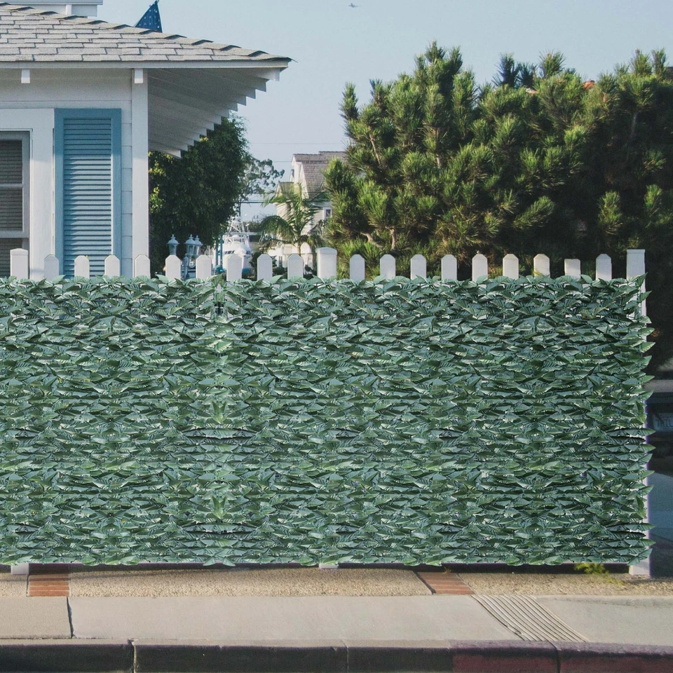 4ft Artificial Faux Ivy Leaf Privacy Fence Screen Hedge Mesh Panel Home Decor D - Image 2 of 4