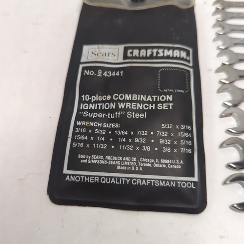 CRAFTSMAN 9pc SAE Midget Ignition Mini Combination Wrench set 030925 - 第 3/5 張圖片