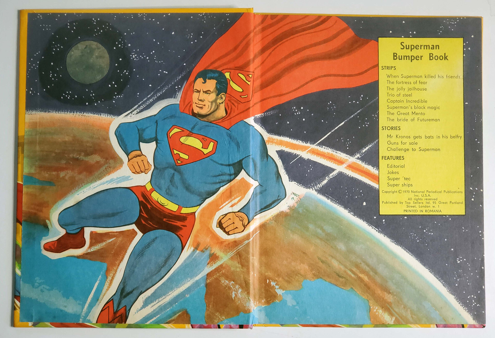 Superman Giant Bumper Book 1970 Hardback Book Top Sellers Ltd. eBay