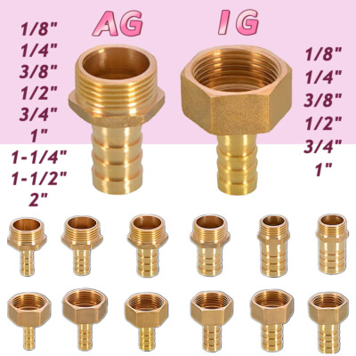 Messing Schlauchstutzen Schlauchtülle mit AG IG Schlauchnippel Tülle Fitting