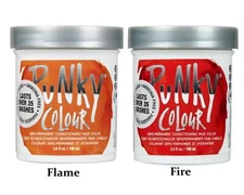 PUNKY COLOUR Semi Permanent Hair Color- Flame & Fire -3.5oz each