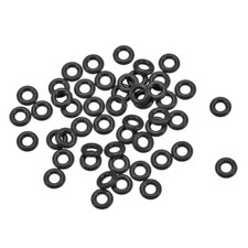 Fluorine Rubber O Rings, 4mm OD, 2mm ID, 1mm Width, Seal Gasket Black 50Pcs