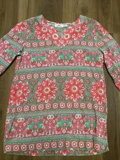VINEYARD VINES Girls Tunic Top, Medium / swim suit coverup / Pink Green Floral