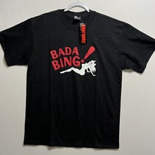 NWT 2002 HBO Sopranos Bada Bing Tee Shirt Promo Show Merch Mens Large Black Red