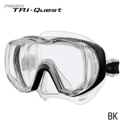 Tusa Tri-Quest Mask - Black - Dive Masks - M-3001-BK