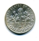 1964 P Roosevelt Dime US 10 Cent U.S America SILVER UNITED STATES 10c Coin #7815 — photo 2