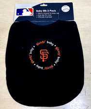 San Francisco Giants Baby Bibs Black 2 Pack Authentic Pro MLB Baseball