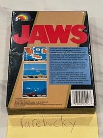 Jaws (Nintendo NES) NEW SEALED H-SEAM, EARLY PRINT BLACK SOQ, SUPER RARE!