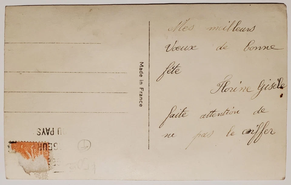 Glamour Flapper Niña Art Deco Mujer Mica Brillo Tocado RPPC Postal F44 Foto 4 de 4