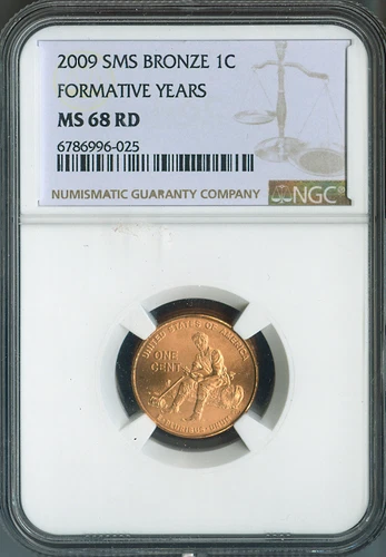 2009 Lincoln Cent Formative Years NGC MS68 RD SMS Quality